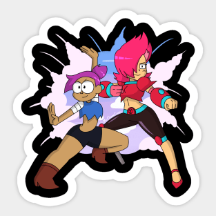 Enid and Red Action (OK K.O.) Sticker